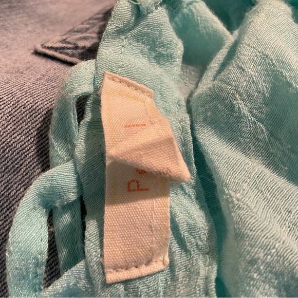 Pearl Size S Lightweight Shirt Blouse Teal Color Back String Design - Picture 3 of 8